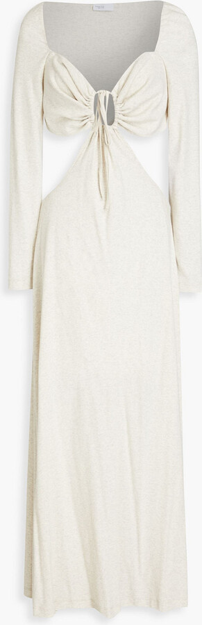 Rosetta Getty Mélange cutout cotton-jersey maxi dress