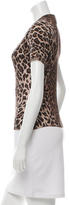 Thumbnail for your product : Dolce & Gabbana Silk Leopard Print Top
