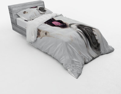 Ambesonne Pug Duvet Cover Set