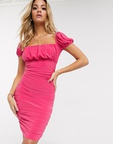 fuschia pink gown