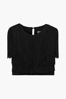 Thumbnail for your product : Miguelina Adisa cropped fringed jersey top