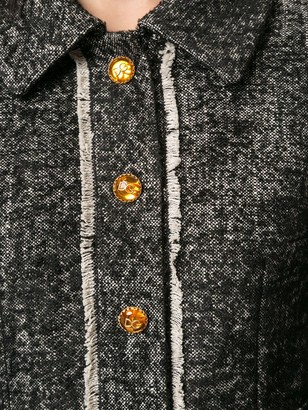 Dolce & Gabbana Tweed Logo Button Jacket