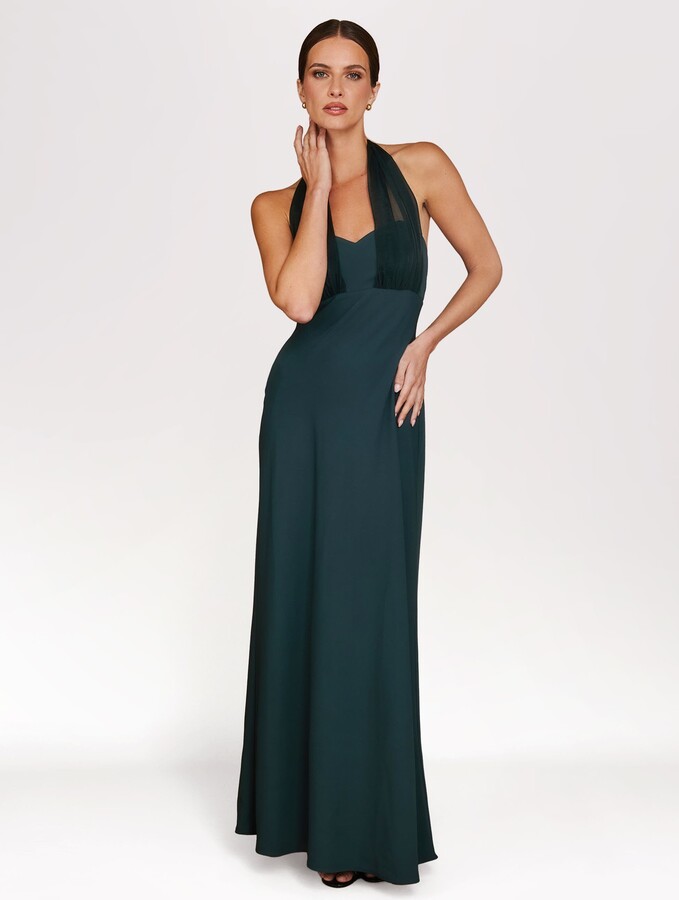 Pleated Halter Maxi | ShopStyle