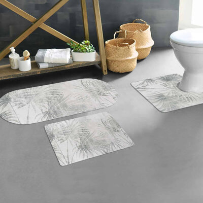 Decorative 3-Piece Bath Mat Set – Includes Standard, Runner, and Contour