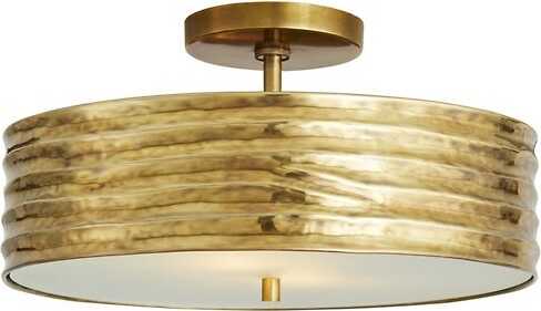 Arteriors Anna Semi-Flushmount Light in Brass