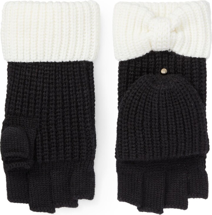 Kate Spade Bow Cuff Pop Top Mittens ShopStyle Gloves