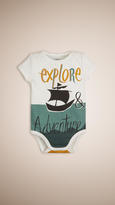 Thumbnail for your product : Burberry Explore And Adventure Print Bodysuit