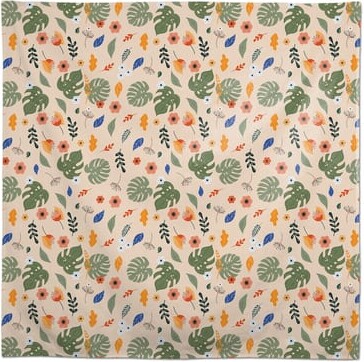 Floral Summer Palms Tablecloth By Designs Direct in Pink