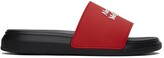 Thumbnail for your product : Alexander McQueen Red & Black Logo Pool Slides