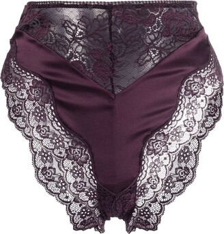 Undie-tectable set of two stretch-jersey and lace briefs