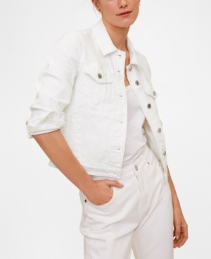 mango white denim jacket
