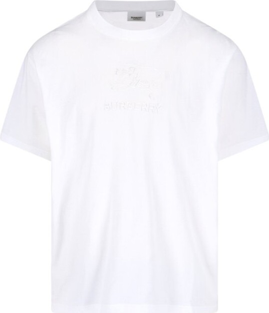 Burberry Logo Motif Embroidered T-Shirt