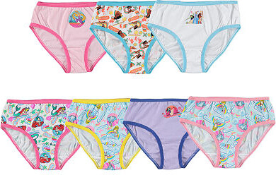 Licensed Properties Little Girls Princess 7 Pack Brief Panty Gup7086