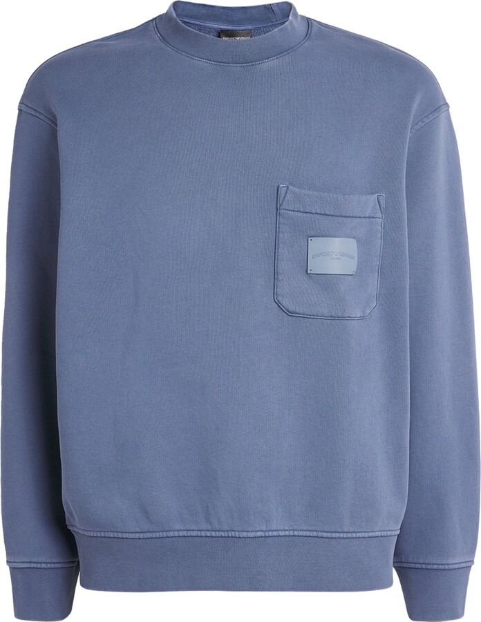 Emporio Armani Cotton Logo-Patch Sweatshirt