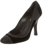 Thumbnail for your product : Burberry Satin Round-Toe Pumps