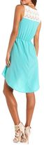 Thumbnail for your product : Charlotte Russe Crochet Yoke High-Low Dress