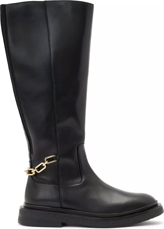 AllSaints Franka leather hiking boots in black ShopStyle