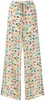 Red Valentino flared printed trousers