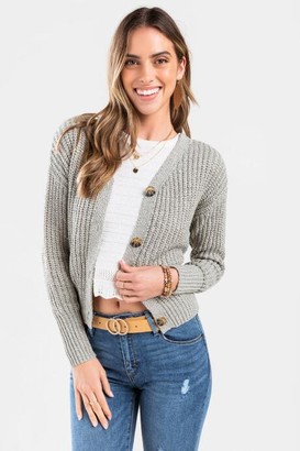 olive cropped cardigan