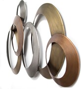 Thumbnail for your product : Stratton Home Decor Multi Metallic Rings Wall Decor
