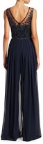 Thumbnail for your product : Theia Embellished Tulle & Chiffon Georgette Jumpsuit
