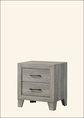 Millwood Pines 1Pc Contemporary Two-Drawers Nightstand Bed Side Cabinet Wooden Furniture