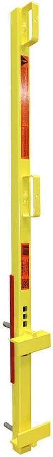 StringerShield 1 Unit Yellow OSHA Compliant Non-Penetrating Guardrail Clamp for Closed Edge Pan Stairs or Stringer Stairs