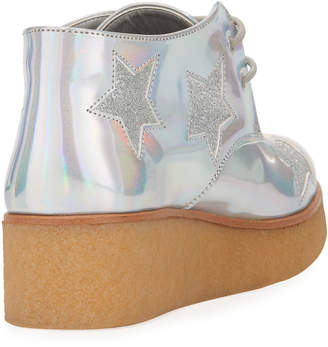 Stella McCartney Wendy Star-Patched Platform Sneaker
