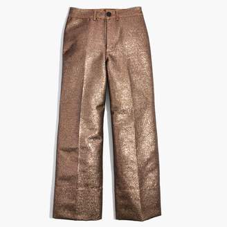 Madewell Langford Wide-Leg Crop Pants in Metallic