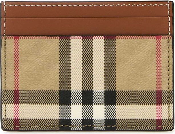 Burberry Vintage Checked Open Top Cardholder