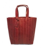 Thumbnail for your product : Reed Krakoff excellent (EX Dark Red Leather Pleated Tote Bag