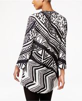 Thumbnail for your product : JM Collection Printed Open-Front Cardigan, Created for Macy's