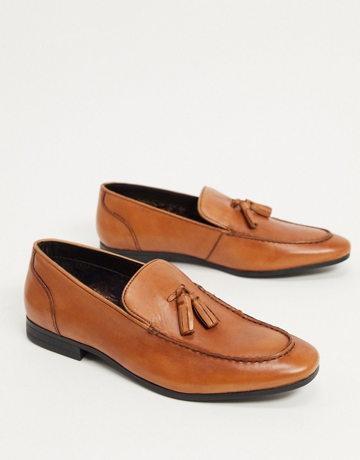 Mens Tan Leather Slip On Shoes | Shop 