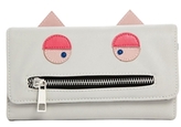 Thumbnail for your product : ASOS Fold Over Purse With Monster Face & Zip