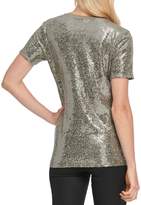 Thumbnail for your product : DKNY Sequined Crewneck Top