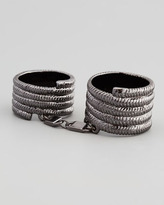 Thumbnail for your product : Rachel Zoe Doubled Coiled Snake Ring, Rhodium