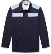 Thumbnail for your product : Calvin Klein Slim-Fit Two-Tone Cotton-Twill Shirt
