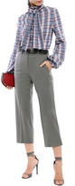 Thumbnail for your product : Stella Jean Cropped Stretch-wool Straight-leg Pants