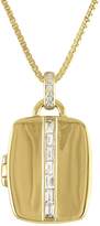 Thumbnail for your product : My Story The Riley Baguette Diamond Locket Necklace - Yellow Gold