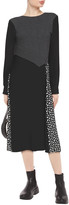 Thumbnail for your product : McQ Paneled Floral-print Crepe And Knitted Midi Dress