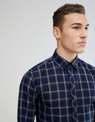 Jack and Jones Core Slim Fit Shirt With Grid Check