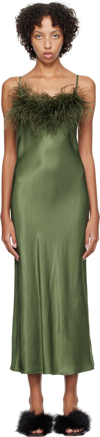 Sleeper Green Boheme Slip Dress