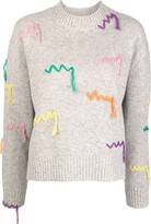 Thumbnail for your product : Mira Mikati Embroidered-Design Knit Jumper
