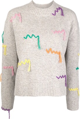Mira Mikati Embroidered-Design Knit Jumper