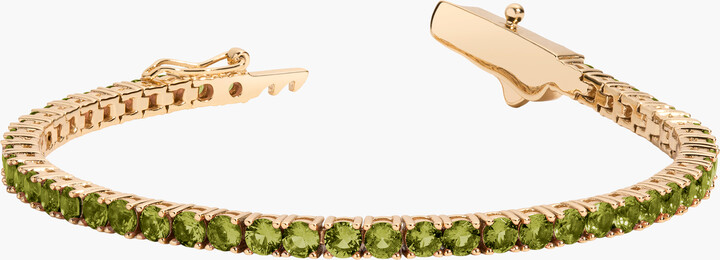 Lab Grown Green Peridot Tennis Bracelet