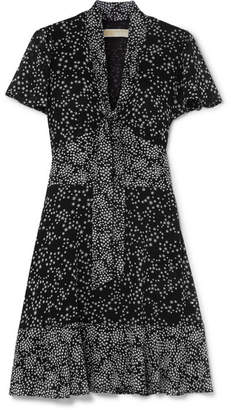 MICHAEL Michael Kors Pussy-bow Printed Chiffon Mini Dress