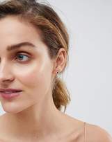 Thumbnail for your product : ASOS DESIGN Rose Gold Plated Sterling Silver Diamond Stud Earrings