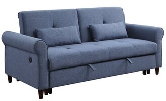 Red Barrel Studio Sleeper Sofa, Blue Fabric 55565