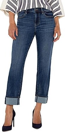 Liverpool Los Angeles Petite Size Marley Girlfriend Cuffed Jean