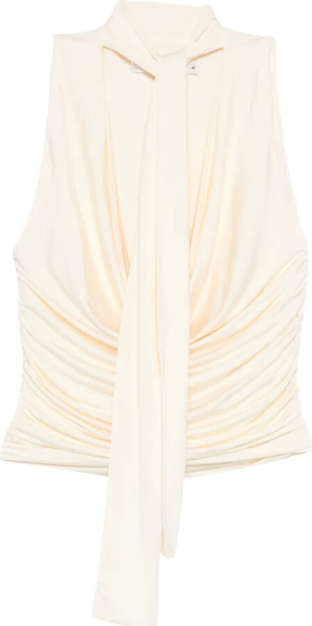 AYA MUSE Self-Tie Draped Top